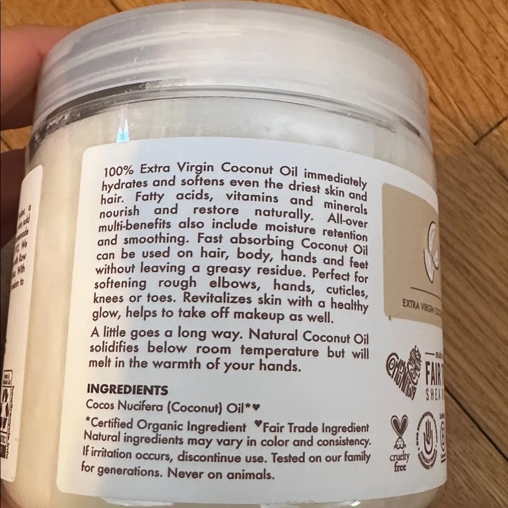 Shea Moisture hundred percent extra-virgin coconut oil for hair and skin - Picture 3 of 3